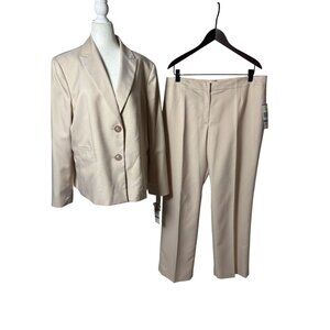 Le Suit 2-Piece Womens SZ 18 Suit Set Blazer & Pants Pastel Blush MSRP $200